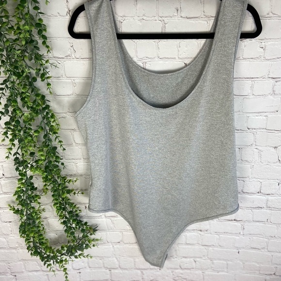 SHEIN Plus Size Curve One Piece Body Suit Grey 2XL NWOT - Picture 2 of 2